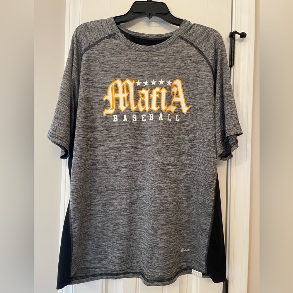 Five Star Baseball, MAFIA, Gray and Black Holloway Dri Fit Shirt, Men’s XL